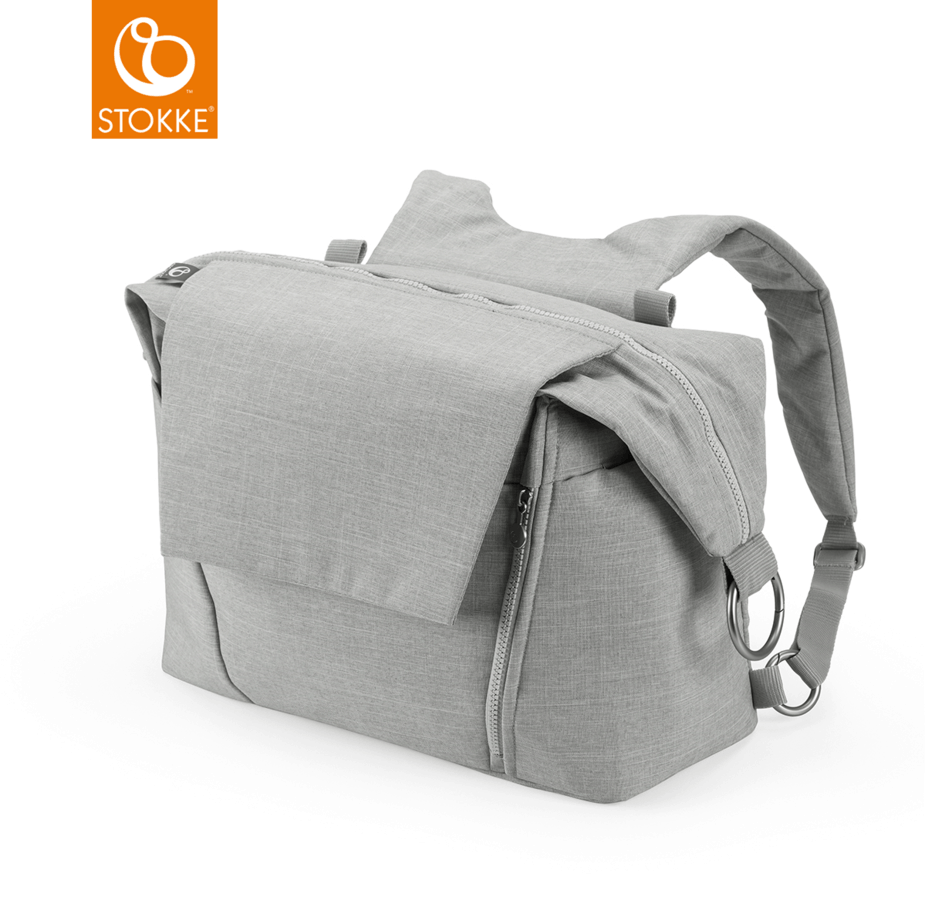 457108-stokke-stroller-grey-melange-change-bag-nappy-pushchair-pram-out-and-about-walking-baby-bottles-xplory-scoot-trailz