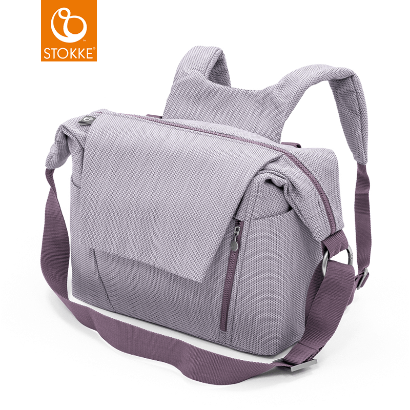 457112-stokke-brushed-lilac-travel-backpack-crossbody-travel-storage-change-mum-baby
