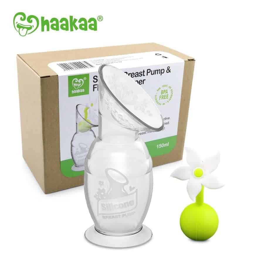 gbhk011 o haakaa giftbox set 150ml mum feeding babycare breast stopper silicone nursing pads set present baby pregnant white