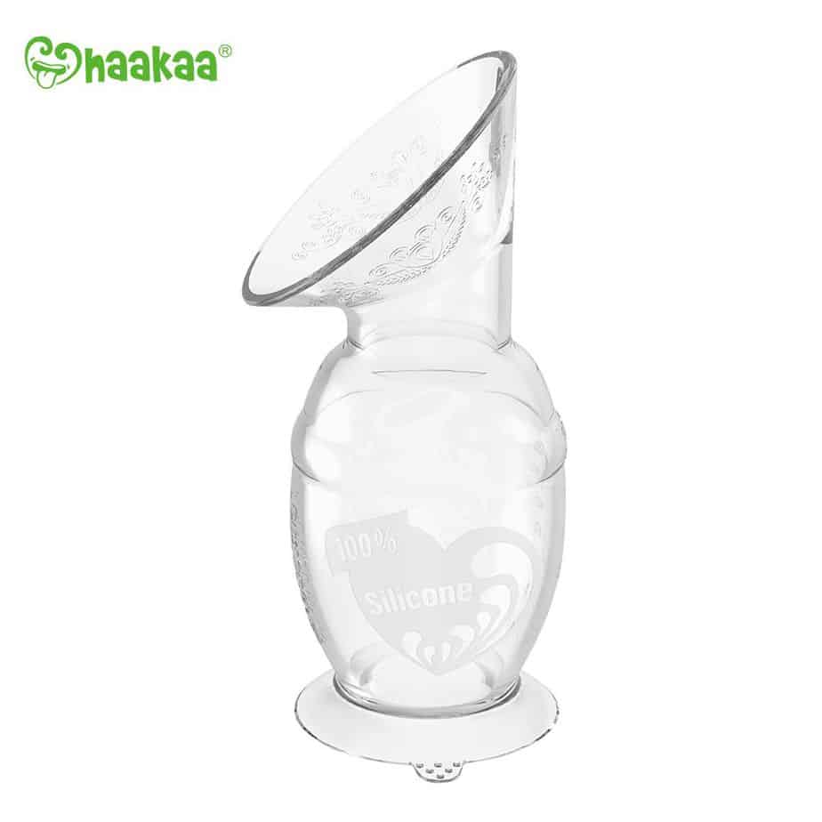 mhk006 haakaa silicone breast pump 150ml baby feeding storage milk squeeze
