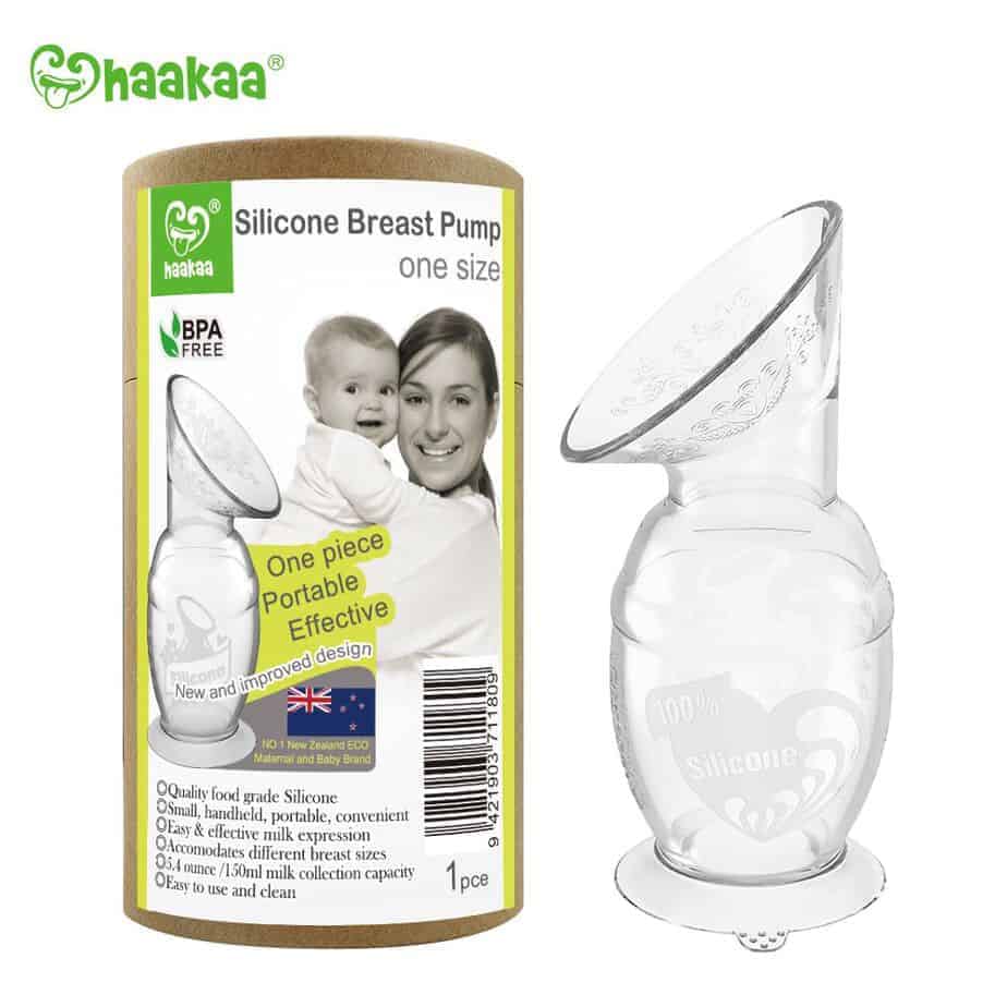mhk006 haakaa silicone breast pump 150ml feeding storage milk squeeze baby