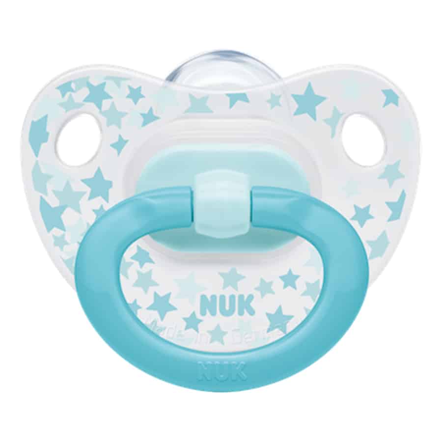 Nuk-classic-happy-days-silicone-soother-blue