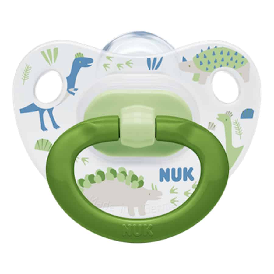Nuk-classic-happy-days-silicone-soother-green