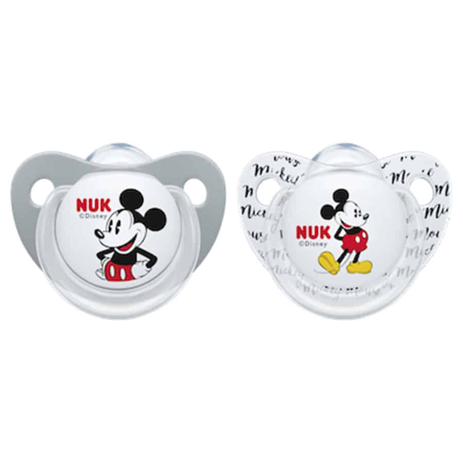 Nuk-disney-mikey-trendline-silicone-soother-white