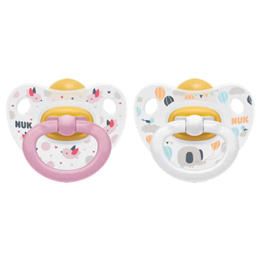 Nuk-happy-kids-latex-soother-pink