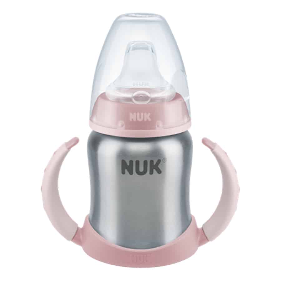 Nuk-stainless-steel-learner-cup-pink