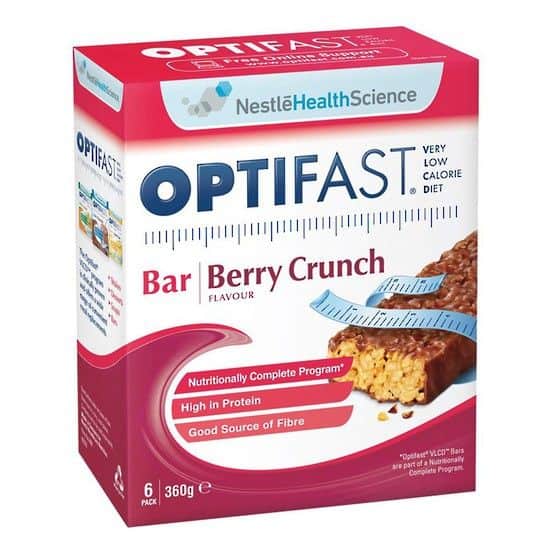 Optifast Berry Crunch Bars 6 bars x 60g each-0