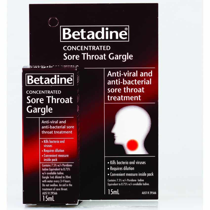 BETADINE SORE THROAT Gargle Concentrate 15ml-0