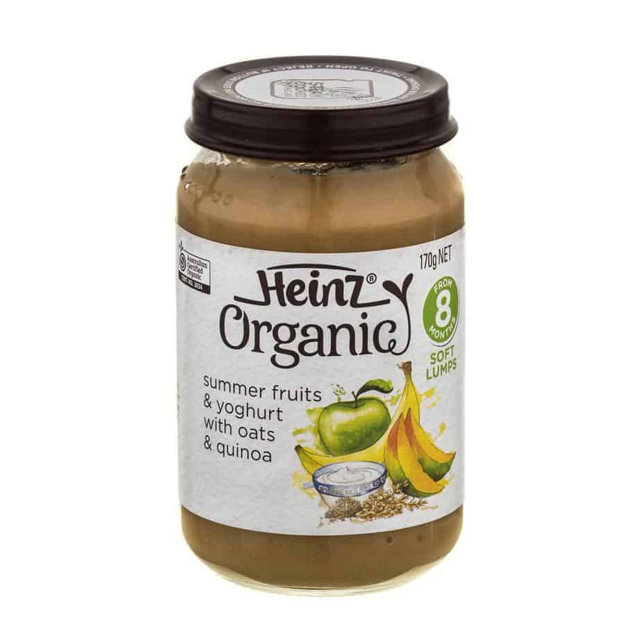 Heinz Organic Baby Food 170g (Stage 3) - Summer Fruits & Yoghurt with Oats & Quinoa-0