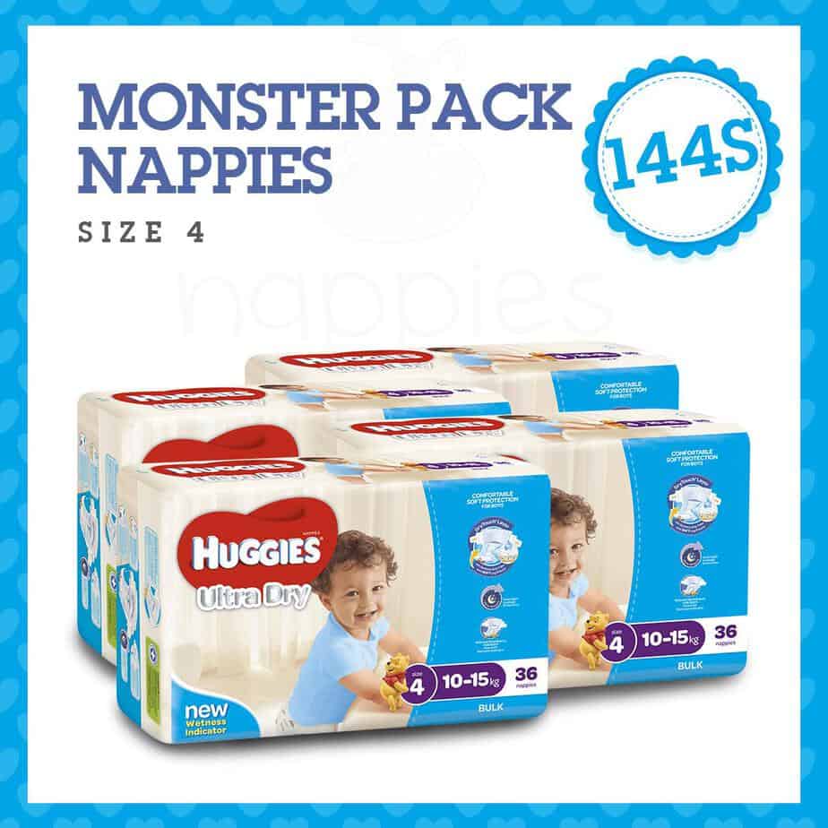 'Monster Box' Huggies® Nappies Toddler Boy 10-15kg 144s-0
