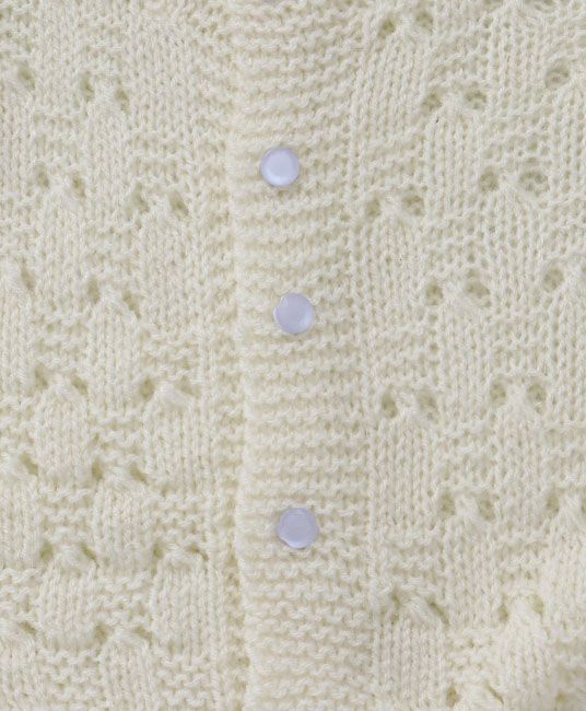 Baby Full Sleeves Sweater Cap And Booties Set - Cream-4037
