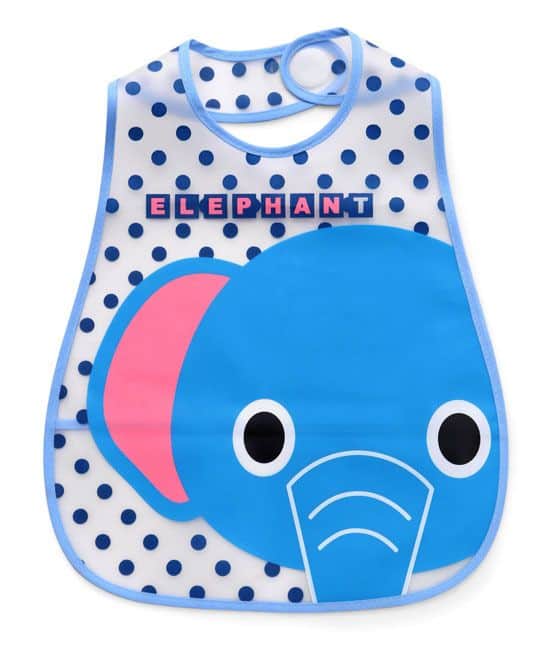 Baby Baby Bibs Elephant Print - Blue-5045