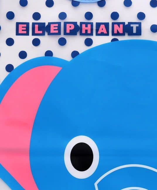 Baby Baby Bibs Elephant Print - Blue-5047
