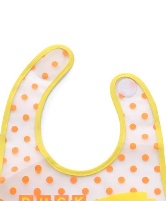 Baby Waterproof Plastic Crumb Catcher Bib Duck Print (Color May Vary)-5053