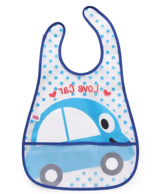 Baby Bib Car Print (Color May Vary)-5059
