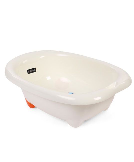 Baby Bath Tub Bear & Bunny Print - Off White-0