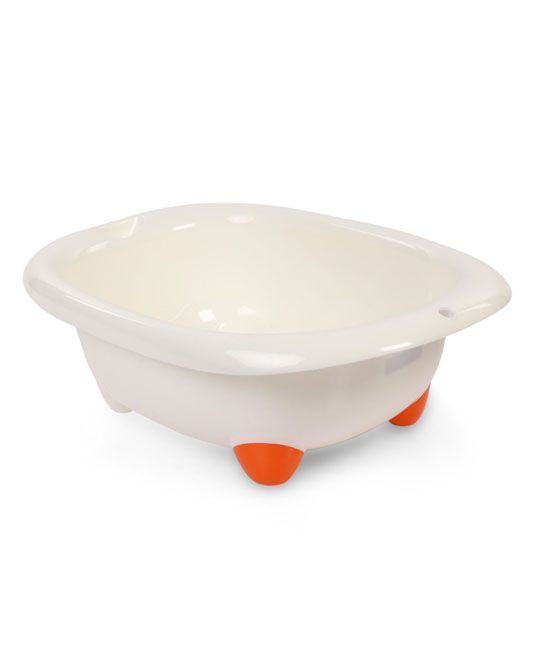 Baby Bath Tub Bear & Bunny Print - Off White-5600