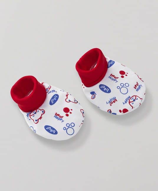 Baby Baby Clothing Gift Set Bear Print Red - Pack of 4-2994