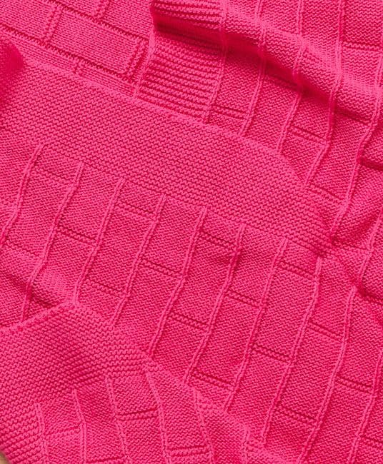 Baby Premium Cotton Knitted Blanket - Pink-2971