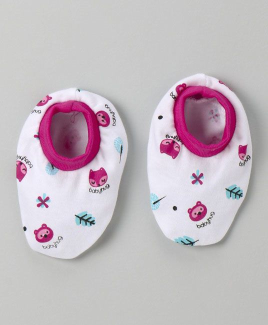 Baby Cap Mittens & Booties Set Animal Print - White & Pink-2641