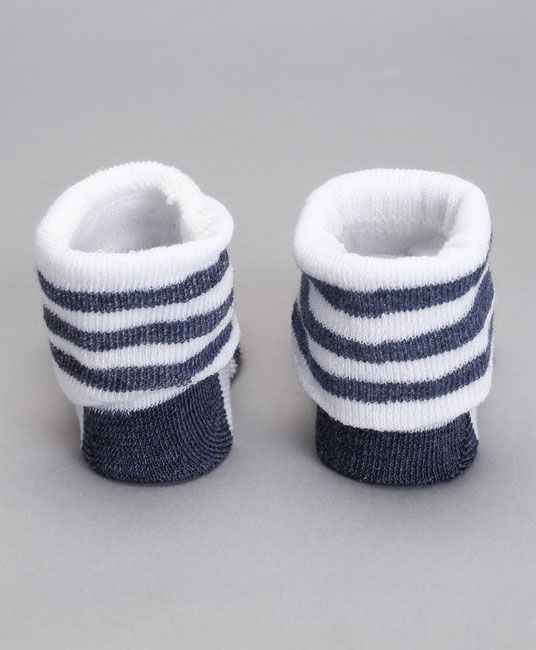 Baby Socks Shoes Rugby Ball Applique - Dark Grey-4102