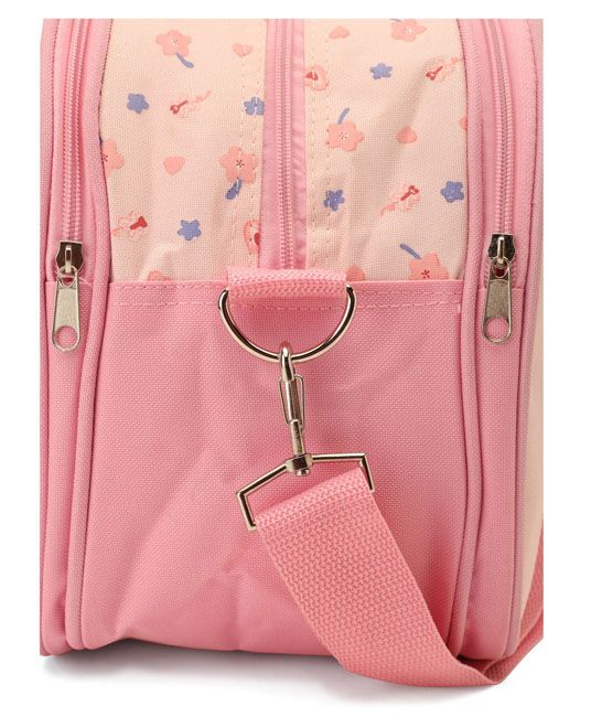 Baby Diaper Bag With Changing Mat Heart & Floral Print - Pink-5233