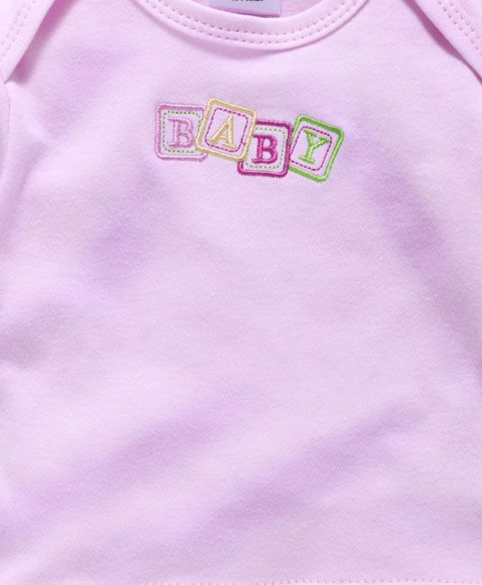 Baby Clothing Set Embroidered Design Pink - 4 piece-3048