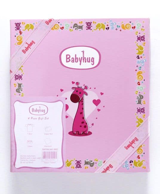 Baby Clothing Set Embroidered Design Pink - 4 piece-3050