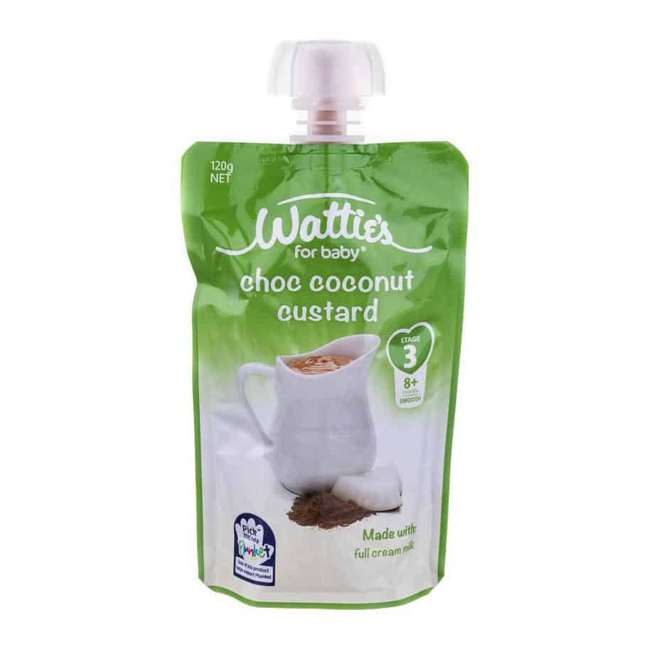 Wattie's Baby Food 120g Pouch (Stage 3) - Chocolate & Coconut Custard-0