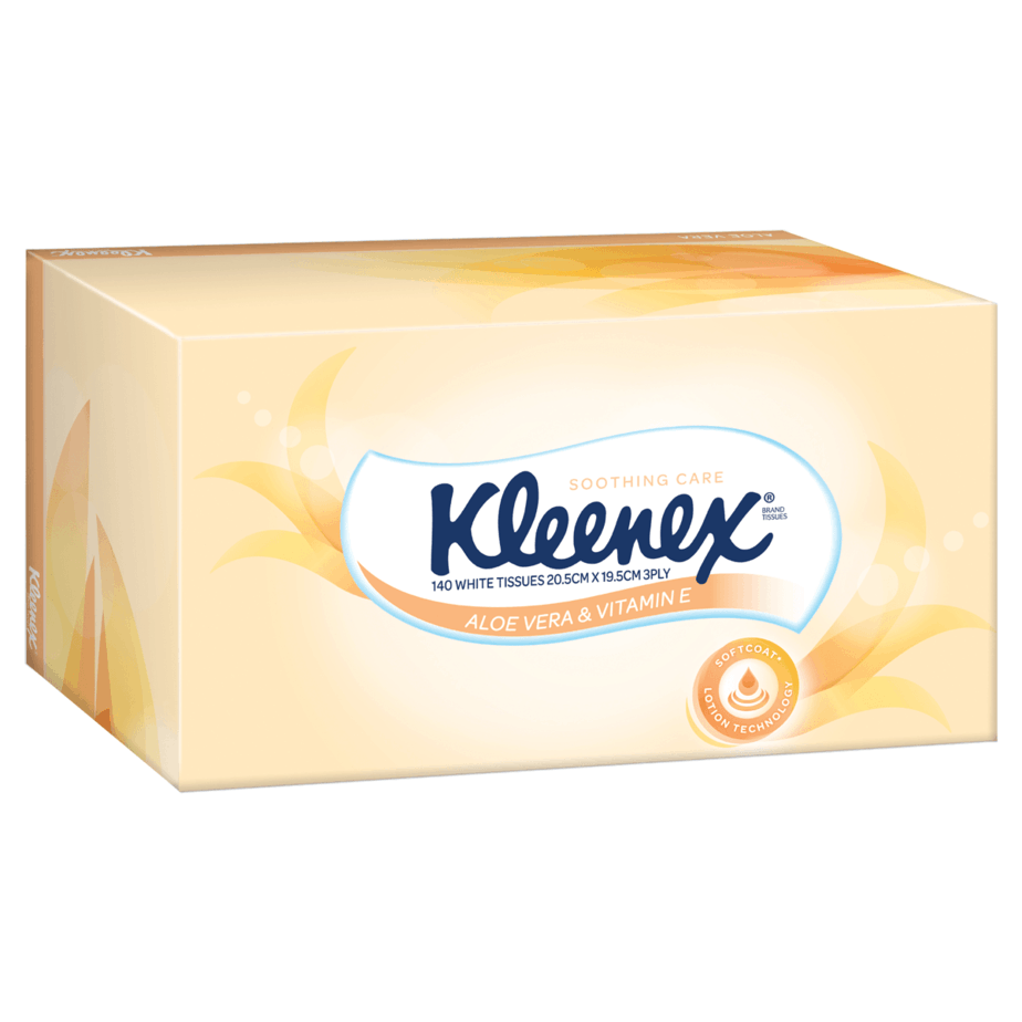 Kleenex Extra Care Aloe Vera Tissues 140s-0