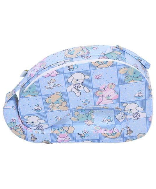 Baby Feeding Pillow Blue - Animals And Bird Print-5068