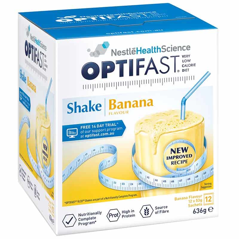 Optifast Banana Shake 12 sachets x 53g each-0