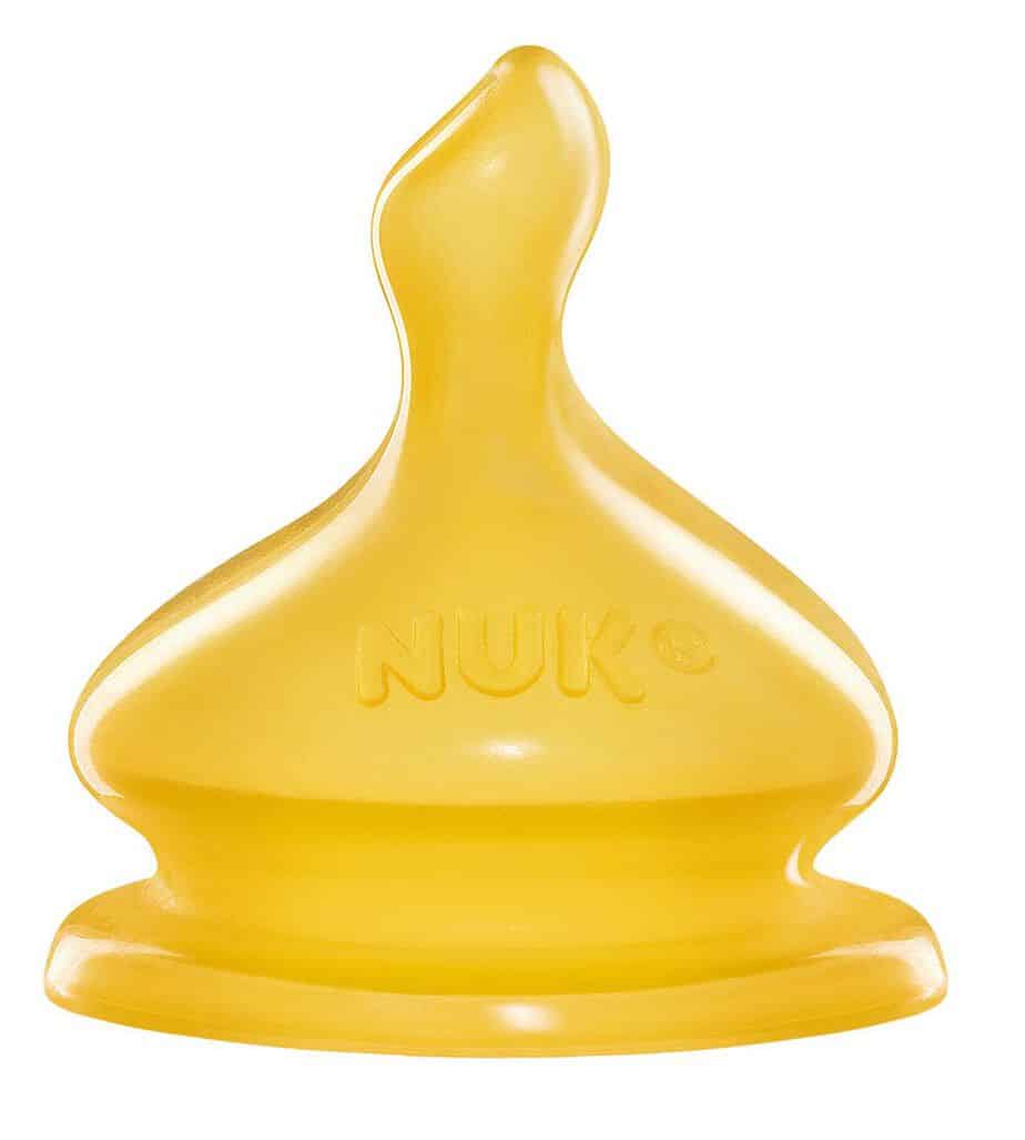 NUK First Choice+ Latex Teat 6+ months MEDIUM Hole 2pk-0