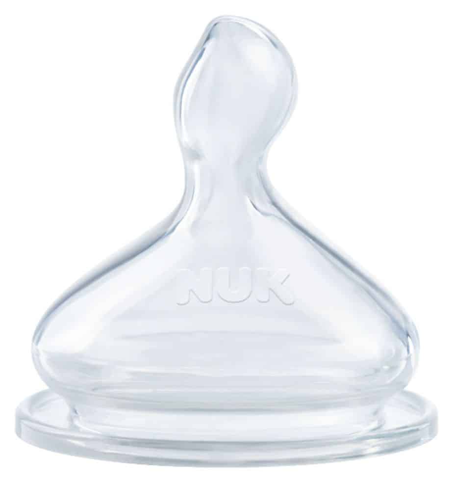 NUK First Choice+ Silicone Teat 6-18 months LARGE Hole 2pk-0