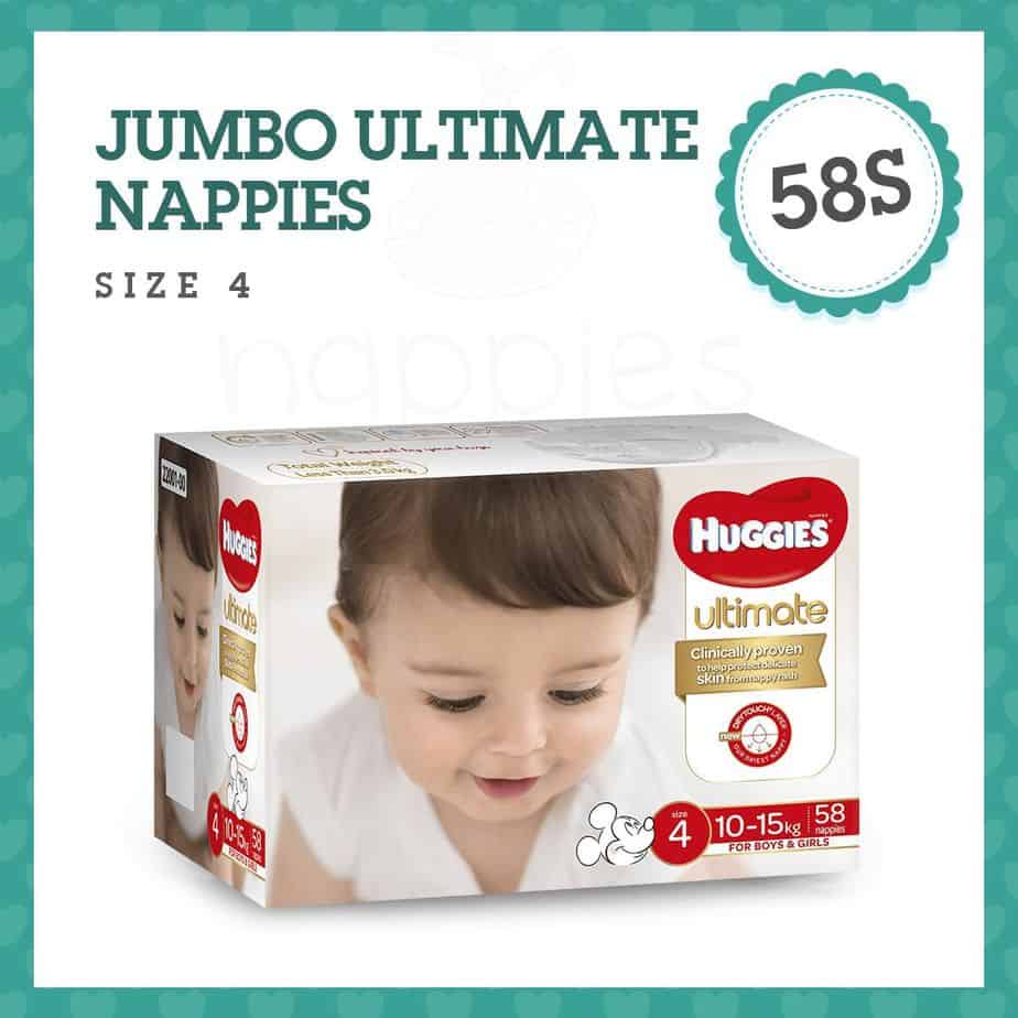 Huggies Ultimate Toddler Nappies - Unisex - Jumbo Box - 58s-0