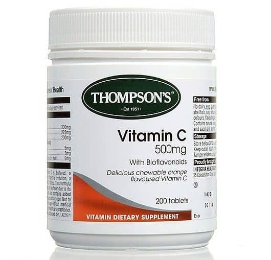 THOMPSONS Vit C 500mg chewable 200 tabs-0