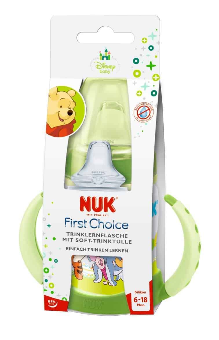 NUK First Choice+ Learner Bottle Winnie the Pooh - Green-0
