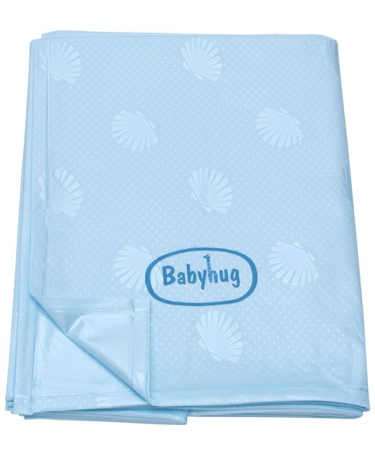Baby Pearl Finish Plastic Bed Protector Sheet XXL - Sky Blue-5240
