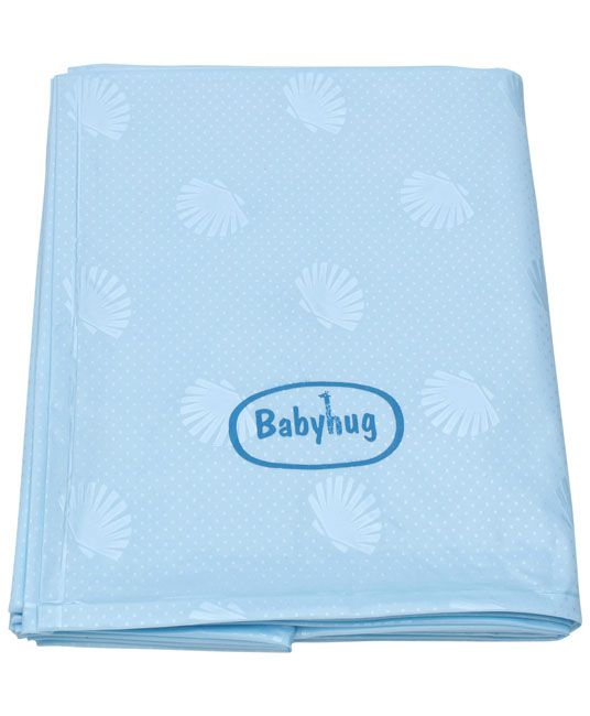 Baby Pearl Finish Plastic Bed Protector Sheet XXL - Sky Blue-5241