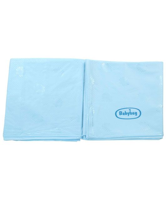 Baby Pearl Finish Plastic Bed Protector Sheet XXL - Sky Blue-5242