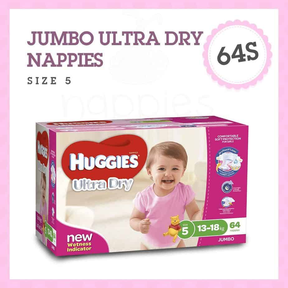 Huggies® Nappies Walker Girl 13-18kg Jumbo 64s-0