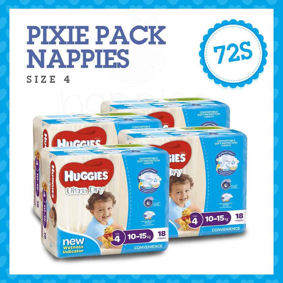 Pixie Box' Huggies® Nappies Toddler Boy 10-15kg 72s-0