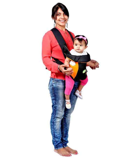 Baby Kangaroo Pouch 3 Way Baby Carrier - Red & Black-5132