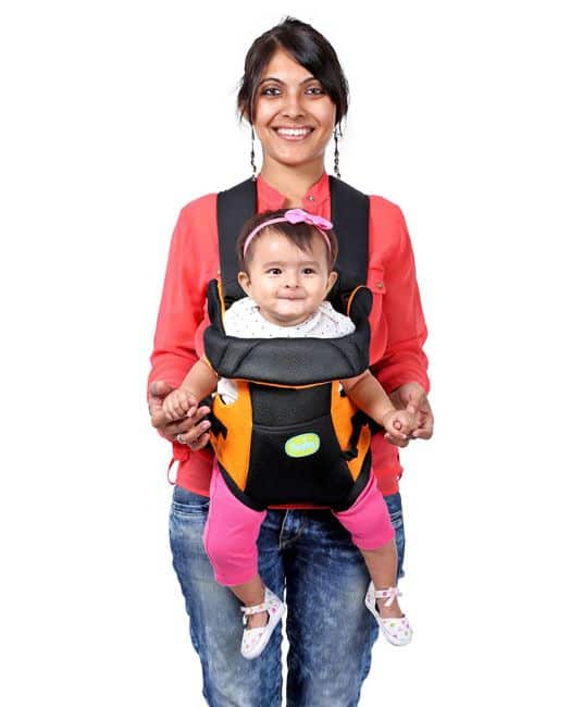 Baby Kangaroo Pouch 3 Way Baby Carrier - Red & Black-5133
