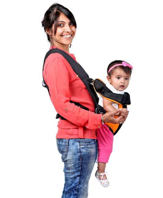 Baby Kangaroo Pouch 3 Way Baby Carrier - Red & Black-5135