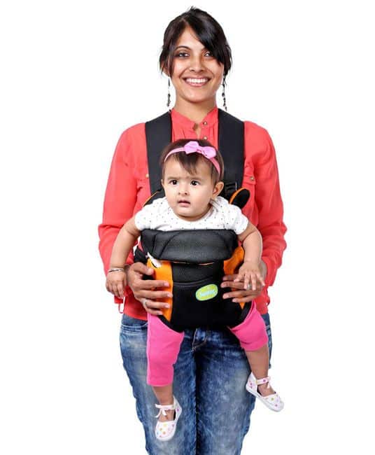 Baby Kangaroo Pouch 3 Way Baby Carrier - Red & Black-5136