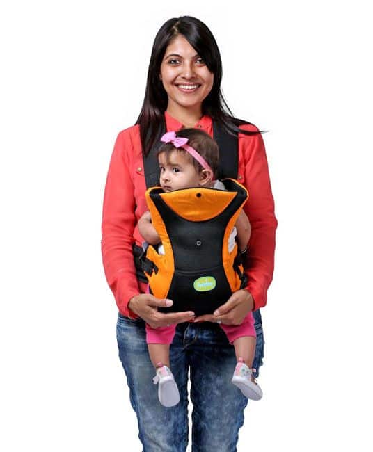 Baby Kangaroo Pouch 3 Way Baby Carrier - Red & Black-5138