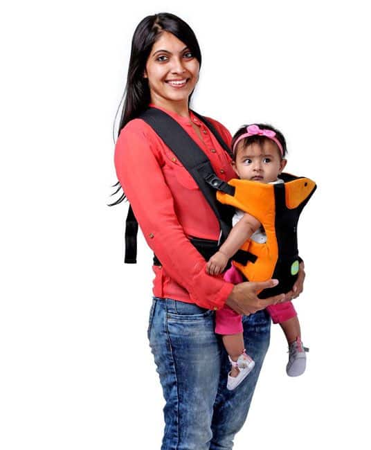 Baby Kangaroo Pouch 3 Way Baby Carrier - Red & Black-5139