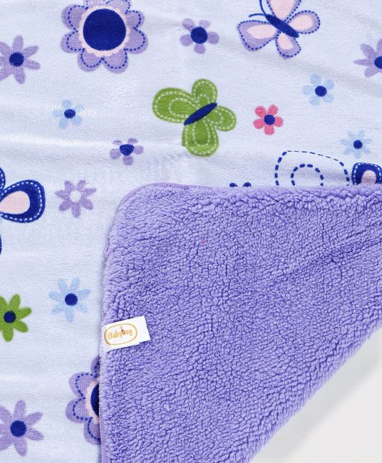 Baby Sherin & Poly Wool Blanket Butterfly Print (Color May Vary)-2939