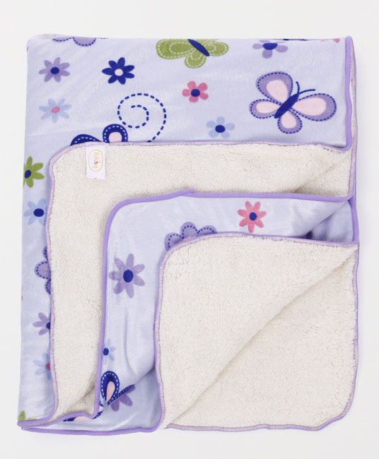 Baby Sherin & Poly Wool Blanket Butterfly Print (Color May Vary)-2941